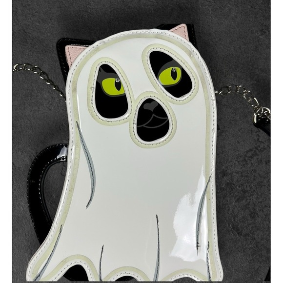 Betsey Johnson Handbags - Betsey Johnson Ghost Cat Crossbody Bag Purse Glow‎ In The Dark Goth Alt Emo